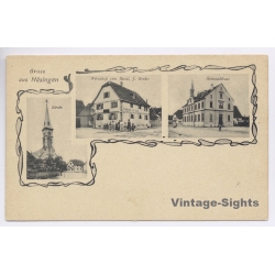 Hésingue / Alsace: Wirtschaft zum Rössli (Vintage PC ~1900s)
