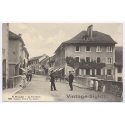Saint Gingolph/ Switzerland: La Frontière (Vintage PC 1912)