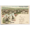 Sofia / Bulgaria: St.Sophia Church Costume Pharmacy Stamped (Vintage PC Litho 1899)