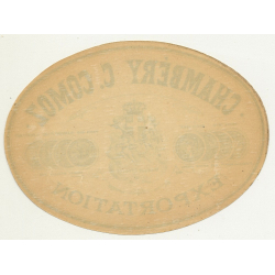 Exportation / Chambéry-Comoz (Vintage Alcohol Label ~1910/1920s)