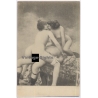 Boudoir: Nude Belle Epoque Trio On Chaiselongue (Vintage PC ~1900s/1910s)