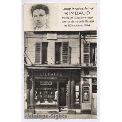 Charleville: Arthur Rimbaud Birth House / Librairie (Vintage RPPC ~1950s)