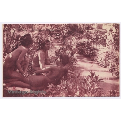 El Kantara / Egypt: L'Oued - Native Females At River / Ethnic Nude (Vintage PC ~1910s)