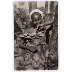 Senegal: Pretty Indigenous Female In Traditional Dress / Ethnic (Vintage RPPC 1940s)