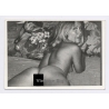 Erotic Study: Rear View Of Reclining Blonde Nude / Eyes (2nd Gen. Photo ~1960s)
