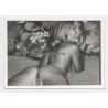 Erotic Study: Rear View Of Reclining Blonde Nude / Eyes (2nd Gen. Photo ~1960s)