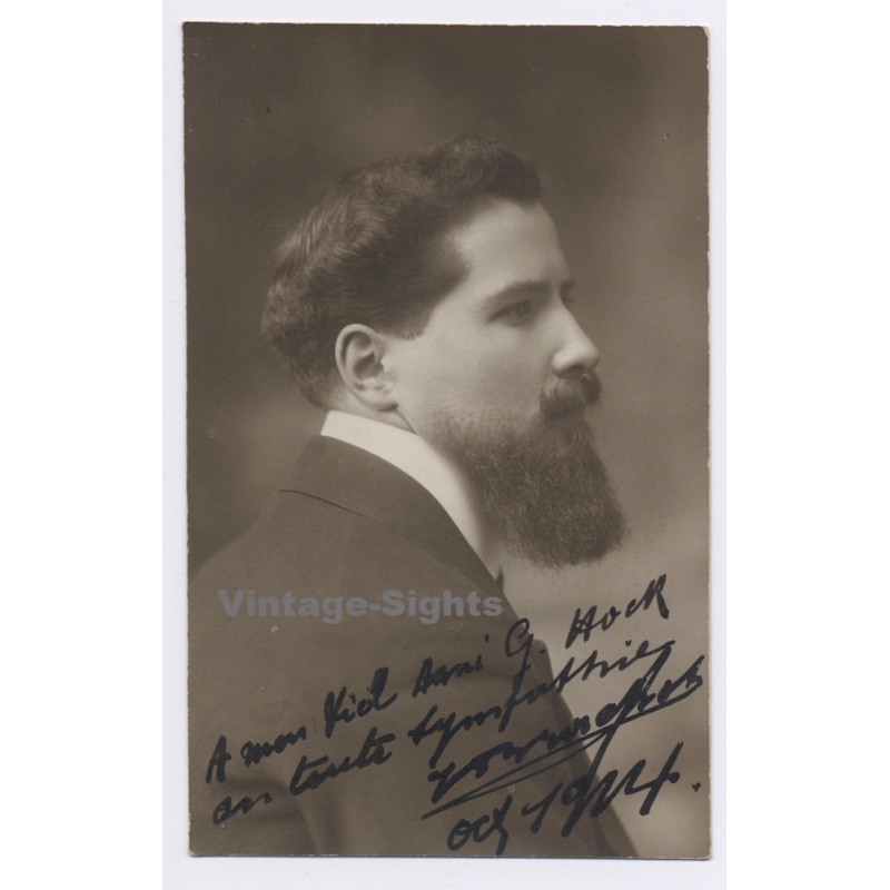 Director Le Sport Belge Brussels Signed To G. Hock (Vintage RPPC 1904)