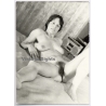 Erotic Study: Natural Shorthaired Nude On Bed*1 (Vintage Photo GDR ~1980s)