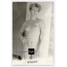 Erotic Study: Natural Shorthaired Blonde Nude Makes Funny Face (Vintage Photo GDR ~1980s)