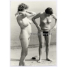 Erotic Study: 2 Chubby Nude Females On Baltic Sea Shore (Vintage Photo GDR ~1980s)