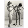 Erotic Study: 2 Chubby Nude Females On Baltic Sea Shore (Vintage Photo GDR ~1980s)