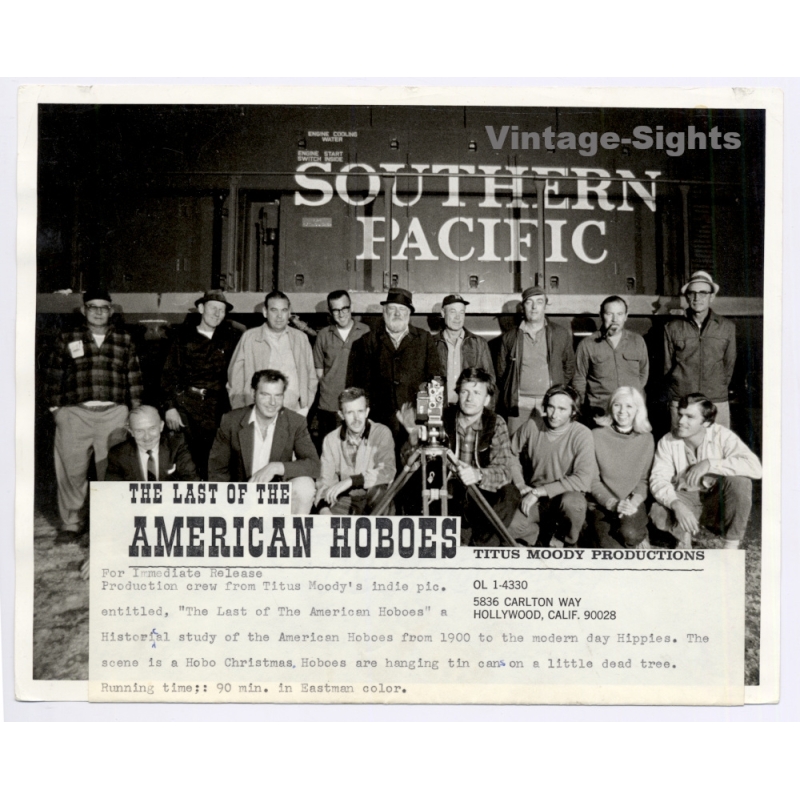 Titus Moede: Last Of The American Hoboes / Southern Pacific (Vintage Press Photo/Movie Still 1971)