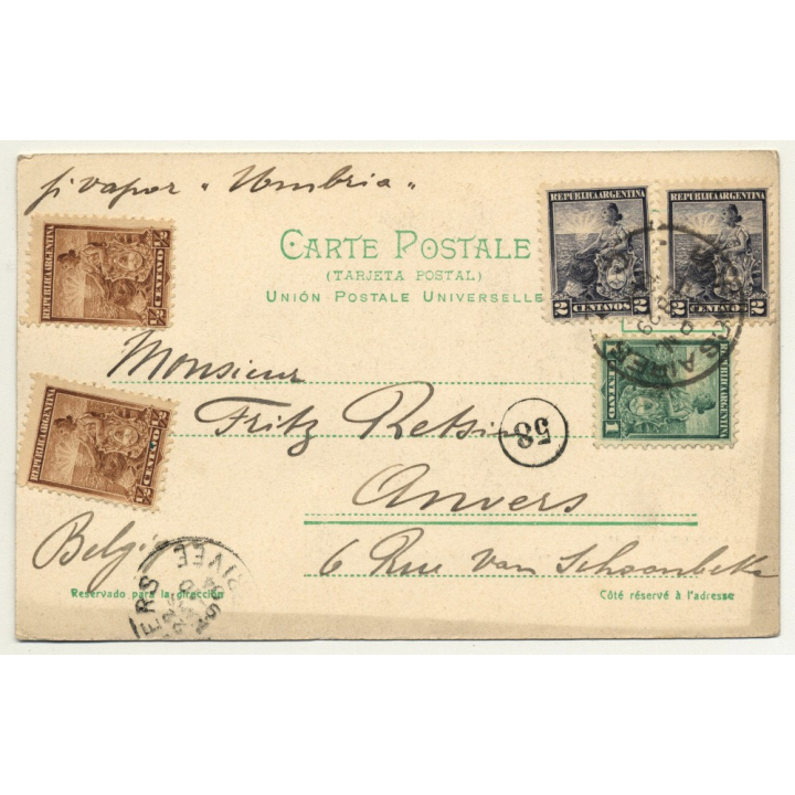 Tigre / Argentina: Ruder-Verein Teutonia (Vintage Postcard B/W 1904)