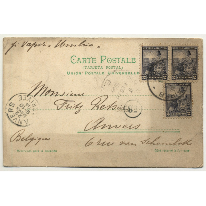 Tigre / Argentina: Regatas En El Tigre (Vintage Postcard B/W 1904)