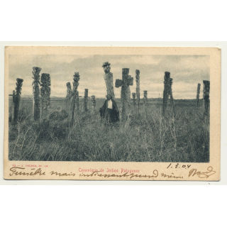 Argentina: Cementerio De Indios Patagones (Vintage Postcard B/W 1904 Ethnic)