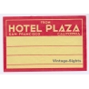 San Francisco / USA: Hotel Plaza (Vintage Luggage Label ~1930s/1940s)