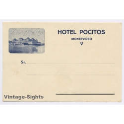 Montevideo / Uruguay: Hotel Pocitos (Vintage Luggage Label ~1920s/1930s)