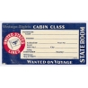 United States Lines: Cabin Class - Wanted On Voyage (Vintage Shipping Line Label ~1940s)
