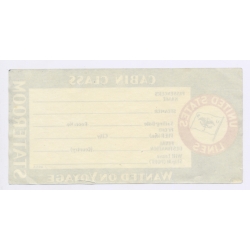 United States Lines: Cabin Class - Wanted On Voyage (Vintage Shipping Line Label ~1940s)
