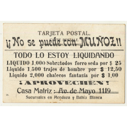 Buenos Aires: Jardin Zoologico / Liquidacion Muñoz (Vintage Postcard ~1900s/1910s)