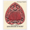 Kata Kántor / Hungary: Linocut - Costume (Vintage Exlibris/Bookplate 1915)