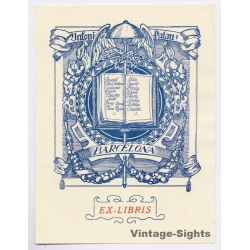 A. Salo: Snakes - Book - Wings (Vintage Exlibris/Bookplate 1912)