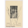 Hilde Weigelt: Alley at Night (Vintage Exlibris/Bookplate 1905)