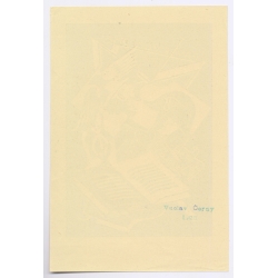 Vaclav Cerny: Napoleon - Hermes - Book (Vintage Exlibris/Bookplate 1928)