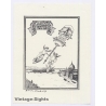 Garai János: Birth Notice - Angels - Danube (Vintage Exlibris/Bookplate 1929)