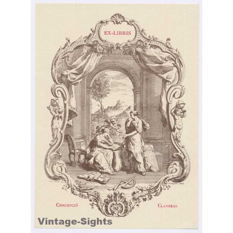 Soubeyran S...: Geometry Angel Sinus (Vintage Exlibris/Bookplate)