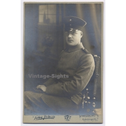 Ludwig Frohwein: Imperial German Soldier / WW1 (Vintage Cabinet Card Photo ~1910s)