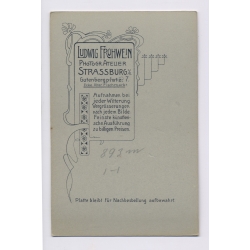 Ludwig Frohwein: Imperial German Soldier / WW1 (Vintage Cabinet Card Photo ~1910s)