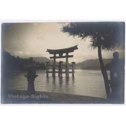 Japan: Miyajima Torii Gate (Set Of 5 Vintage Gelatin Silver Prints ~1910s)