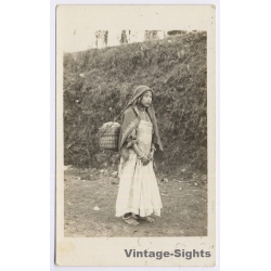 Tibet Nepal Himalaya: Hill Girl - Traditional Dress (Vintage RPPC ~1910s)