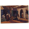 Mariano Bertuchi: Marruecos - Puesto De Frutas (Vintage Artist Postcard)
