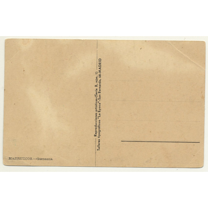 Mariano Bertuchi: Marruecos - Guenauas / Gnawa (Vintage Artist Postcard)