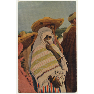 Marruecos / Morocco: Tipo De Mujer Musulmana / Muslima (Vintage Artist Postcard)