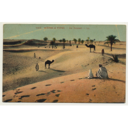 6195 Scenes Et Types: Au Desert / In The Desert (Vintage Postcard)