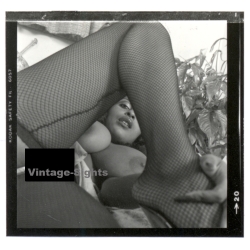 Erotic Study: Busty Curvy Black Nude Female*17 (Vintage Contact Print 1970s/1980s)