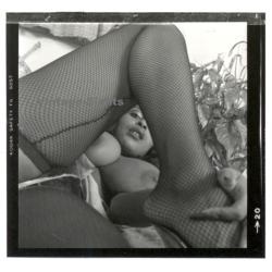 Erotic Study: Busty Curvy Black Nude Female*17 (Vintage Contact Print 1970s/1980s)