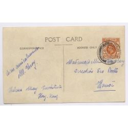 Hong Kong: Peak Tram Kennedy Road Helena May Institute (Vintage RPPC 1933)