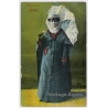 Ottoman / Turkey: Dame Turque - Traditional Muslim Dress Charsaf Veil (Vintage PC ~1900s)