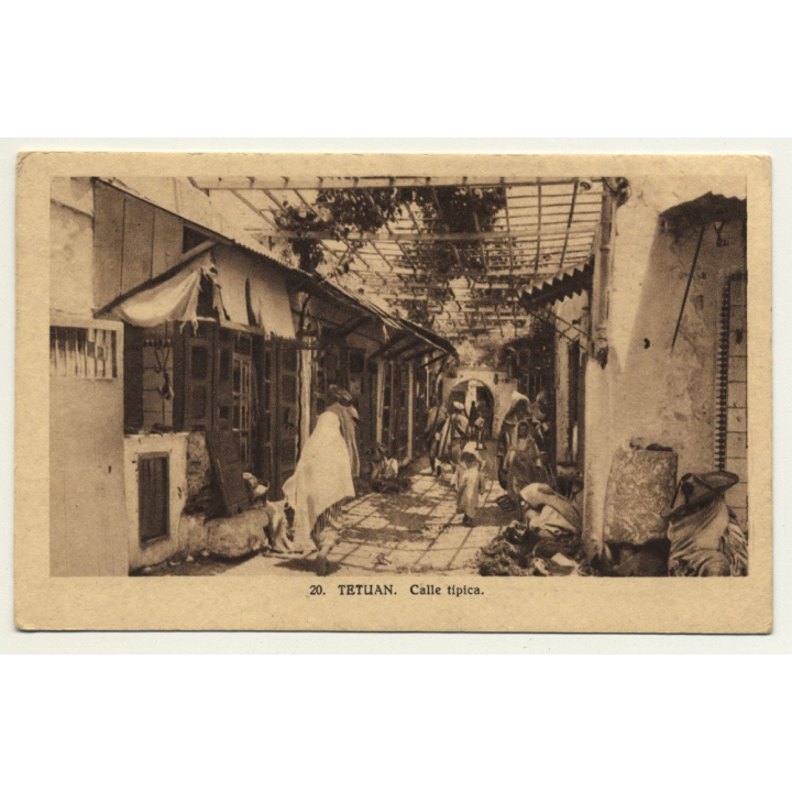 Tetuan / Morocco: Calle Tipica (Vintage Postcard)