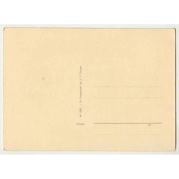 A. P.: Moroccan Street Scene / Aquarel (Vintage Artist Postcard)