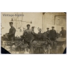 Early German Auto Mechanics Engine Repair Shop Garage (Vintage RPPC ~1915)