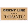 Orient Line: R.M.S. Otranto (Vintage Shipping Line Label ~1930s/1940s)