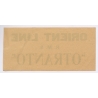 Orient Line: R.M.S. Otranto (Vintage Shipping Line Label ~1930s/1940s)