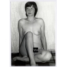 Erotic Study: Androgynous Shorthaired Nude Female On Blanket*2 (Vintage Photo GDR 1980s)
