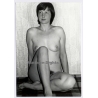 Erotic Study: Androgynous Shorthaired Nude Female On Blanket*2 (Vintage Photo GDR 1980s)