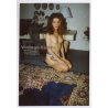 Erotic Study: Natural Nude Female Kneeling On Floor / Suspenders (Vintage Photo ~1990s)